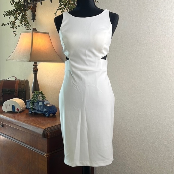 Aidan by Aidan Mattox Dresses & Skirts - AIDAN MATTOX | White Cutout Bodycon Dress | Size 8